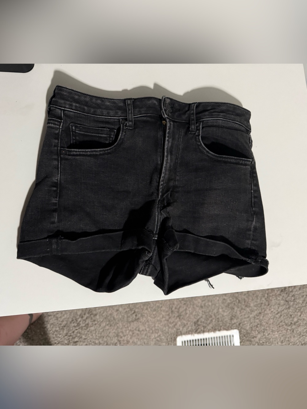 American Eagle Outfitters Black High Waist Women's Denim Shorts